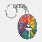 UU Chalice Round Sleutelhanger Unitarian Universal (Voorkant Links)