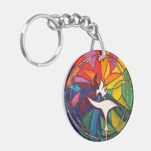 UU Chalice Round Sleutelhanger Unitarian Universal (Voorkant Links)