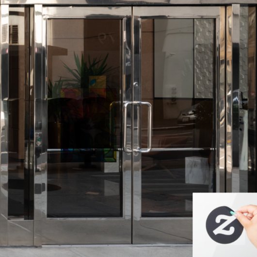 UU Flaming Chalice Glas in lood Raamsticker (Kantoordeur)