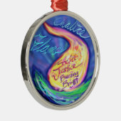 UU Flaming Chalice Metalen Ornament (Rechts)