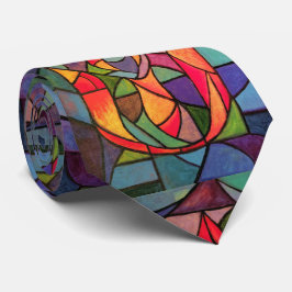 UU Flaming Chalice Original Artwork Necktie Stropdas