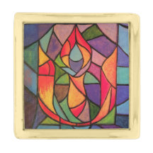 UU Flaming Chalice Original Artwork Pin