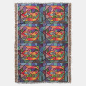UU Flaming Chalice Original Artwork Throw Blanket Deken (Voorkant Verticaal)