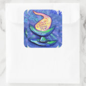 UU Flaming Chalice Vierkante Sticker (Tas)