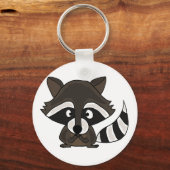 UU- Funny Raccoon Cartoon Art Sleutelhanger (Voorkant)