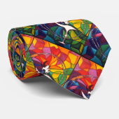 UU Rainbow Flaming Chalice Unitarian Universalist Stropdas (Opgerold)