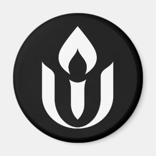 UU White Chalice Symbol Refkoelkast Magnet
