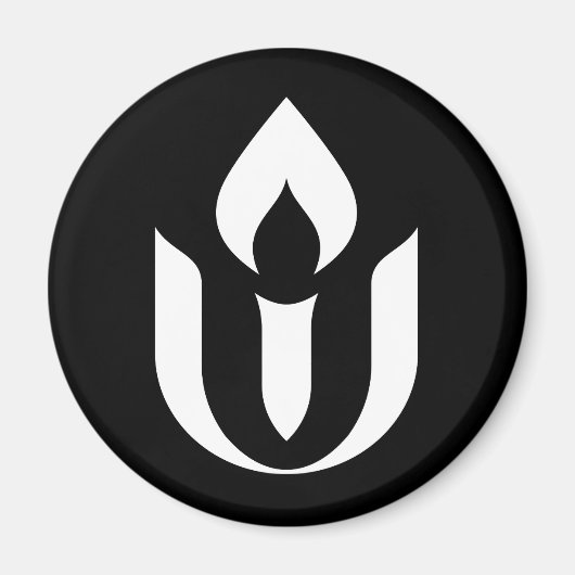 UU witte kelk symbool koelkast magneet (Voorkant)