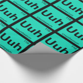 Uuh - Ununhexium Chemistry Periodic Table Element Cadeaupapier (Hoek)