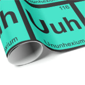 Uuh - Ununhexium Chemistry Periodic Table Element Cadeaupapier (Rol Hoek)