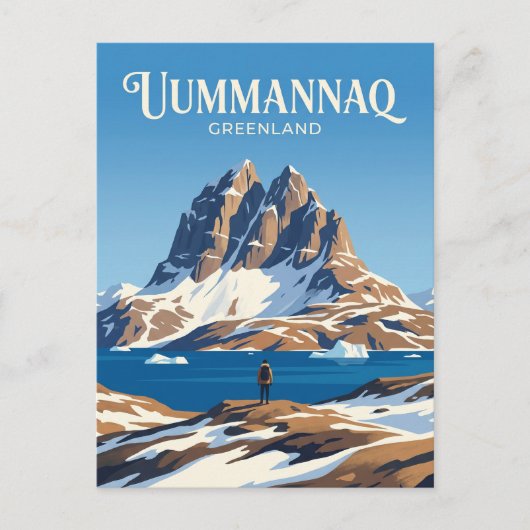 Uummannaq berg Groenland Briefkaart (Voorkant)