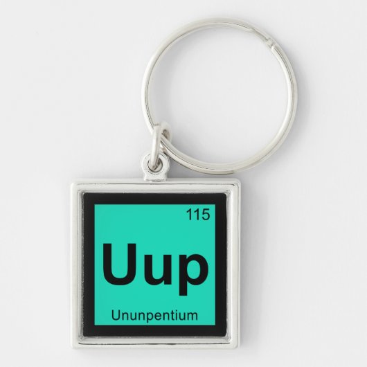 Uup - Ununpentium Chemistry Periodic Table Element Sleutelhanger (Voorkant)