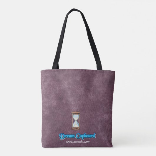 Uur glas tijd (schouder): tote bag (Achterkant)