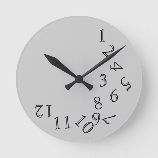 Uur Time Crazy Numbers  Ronde Klok (Voorkant)