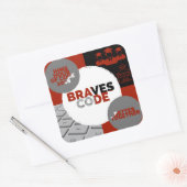 Uur van code 2018 vierkante sticker (Envelop)