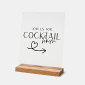 Uur van de cocktail bruiloft bord afdrukbaar – Ele (Hoek)