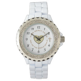 UUR VAN GODDELIJKE BARMHARTIGHEID RHINESTONE HORLOGE