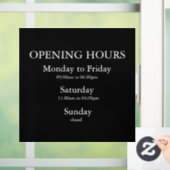 Uur van opening bord | Raamsticker (Huis)