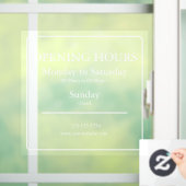 Uur van opening bord | Ramensticker Raamsticker (Huis)