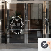 Uur van opening bord venster sticker voor tuincent (Kantoordeur)