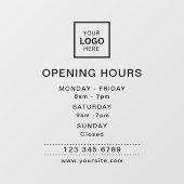 Uur van opening schoonheidssalon transparant raamsticker (Vel)