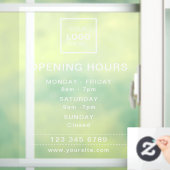 Uur van opening schoonheidssalon transparant raamsticker (Huis)