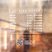 Uur van opening winkel sticker (Vel 2)