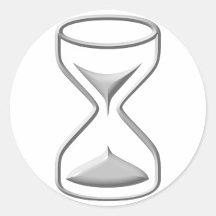 Uurglas/Tijdopnemer Ronde Sticker