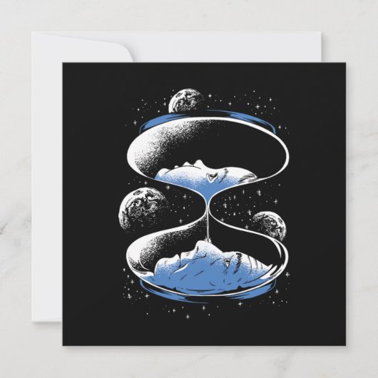 Uurglass Time Traveler Science Fiction Future GIF Kaart (Voorkant)