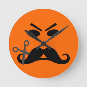 uurklok van Angry Mustache Ronde Klok