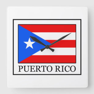 uurklok van Puerto Rico Vierkante Klok