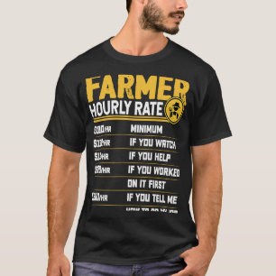 Uurloon Boer Grappige Boer Boerderij Liefhebber T-shirt