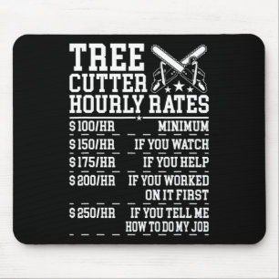 Uurloon boomkapper Funny Lumberjack Arborist  Muismat