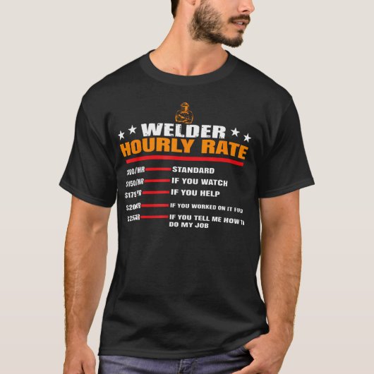 Uurloon lasser t-shirt (Voorkant)