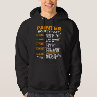 Uurloon Schilder Kunstenaar Grappige Schilder Voor Hoodie