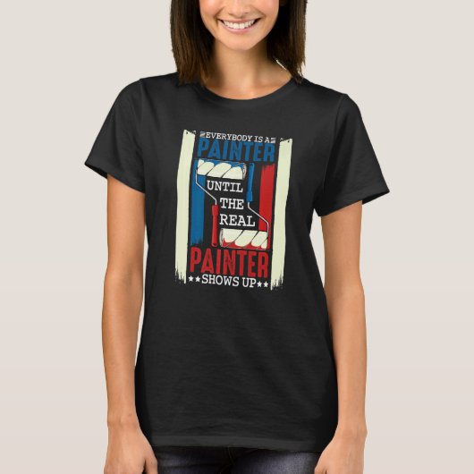 Uurloon schilders Schilders repareren Fix Nerd Ver T-shirt (Voorkant)