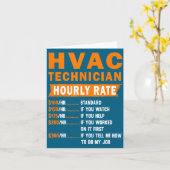 Uurloon Verwarmingstechnicus Funny Hvac Monteur Sa Kaart (Gele Bloem)