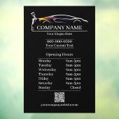 Uurregeling professionele carrosseriezaak autolak raamsticker (Vel 3)