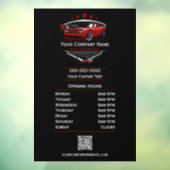 Uurregeling voor professionele autopoets- en autow raamsticker (Vel 3)