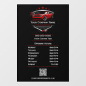 Uurregeling voor professionele autopoets- en autow raamsticker (Vel)