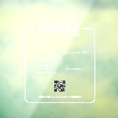 Uurregeling winkelvenster sticker (Vel 3)