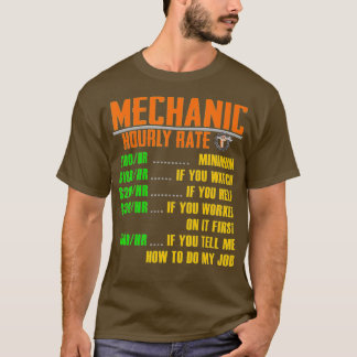 Uurritme Funny Mechanic s Gift UURLY RATE T-shirt