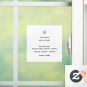 Uurrooster Dierenkliniek Raamsticker (Huis)