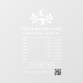 Uurstaat QR-code heksencandlewinkel Raamsticker (Vel)
