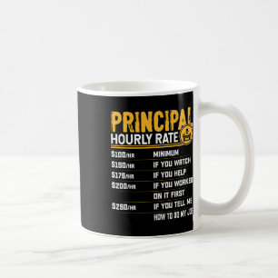 Uurtarief directeur - grappige schooldirecteur ler koffiemok