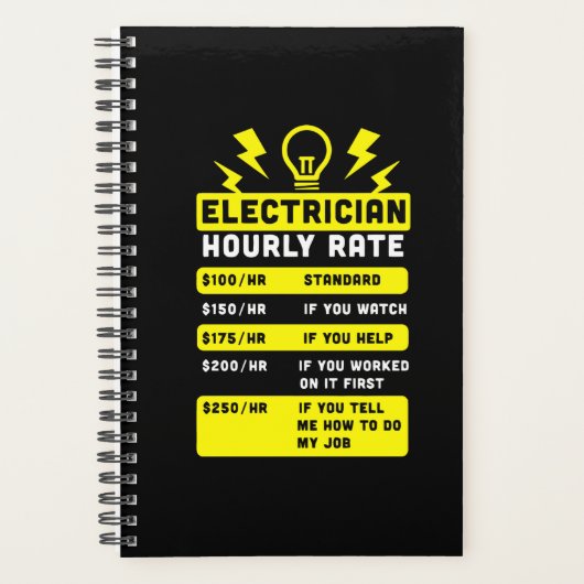 uurtarief elektricien planner (Voorkant)