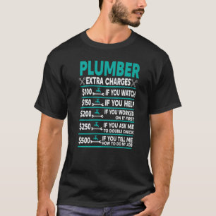 Uurtarief extra kosten voor gebruikers t-shirt