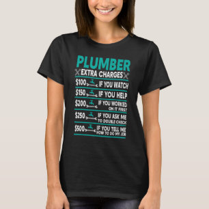 Uurtarief extra kosten voor gebruikers t-shirt