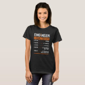 Uurtarief ingenieur engineering mechanisch t-shirt (Voorkant volledig)