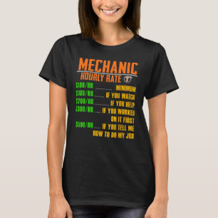 Uurtarief Shirt Funny Mechanic Shirten Gift HOURL